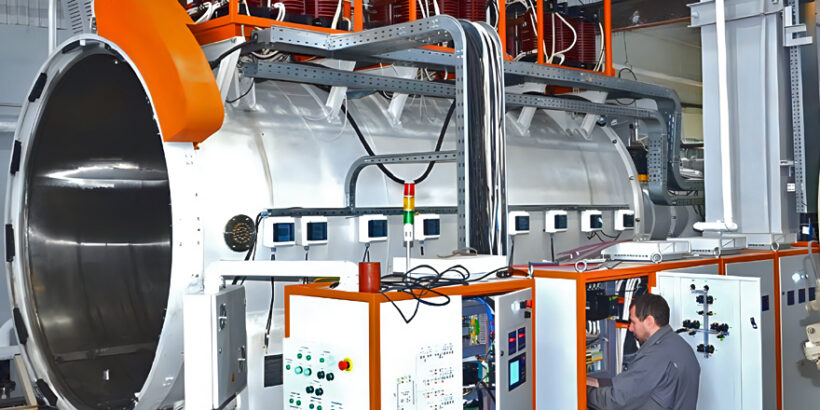 PV-900 - vacuum annealing furnace for titanium alloy parts at IAZ / Photo: © "Notes of Aircraft Builders"
