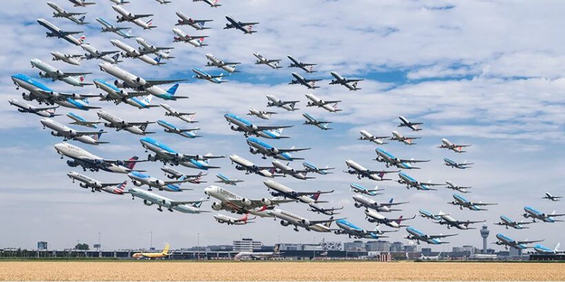 © Mike Kelly / http://www.boredpanda.com/air-traffic-photos-airportraits-mike-kelley/?page_numb=1